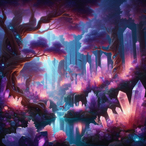 Luminous Forest of Crystals