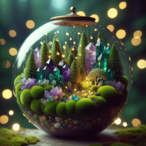Glimmering Grove: Enchanted Crystal Terrarium