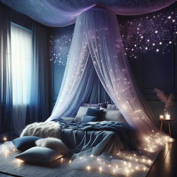 Celestial Canopy: Starry Night Bed Tent