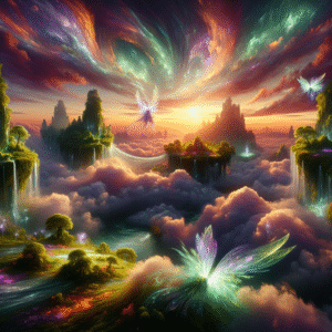 Celestial Mirage: The Floating Islands of Etherea