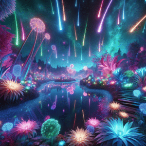 Luminous Oasis: The Neon Dreamscape