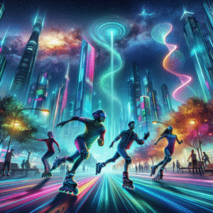Neon Drift: The Cosmic Rollerblade Experience
