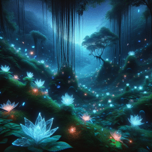 Luminous Crystal Grove