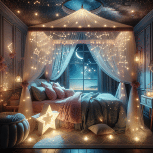 Celestial Canopy: The Starry Night Bed Tent