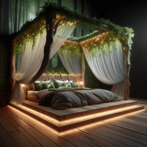 Luminous Forest Canopy Canopy Bed