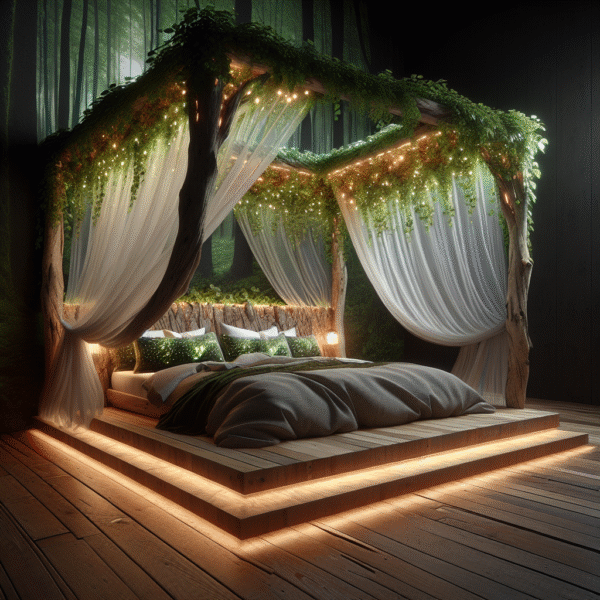 Luminous Forest Canopy Canopy Bed