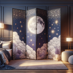 Celestial Canopy: A Dreamy Night Sky Room Divider