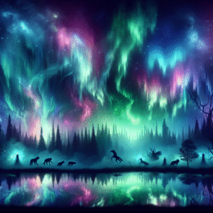 Celestial Whispers: The Aurora Veil
