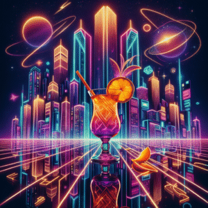 Neon Nightcap: Electric Citrus Elixir