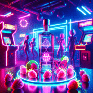 Neon Night Elixir: Retro Raspberry Vodka