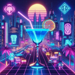 Neon Mirage: Electric Dream Cocktail