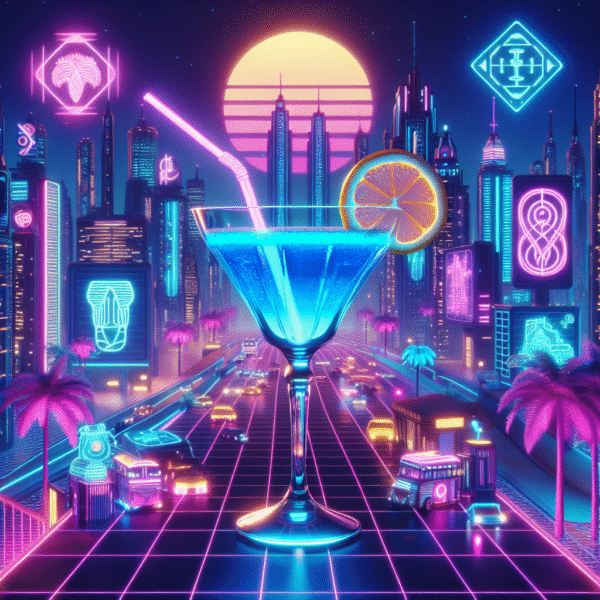 Neon Mirage: Electric Dream Cocktail