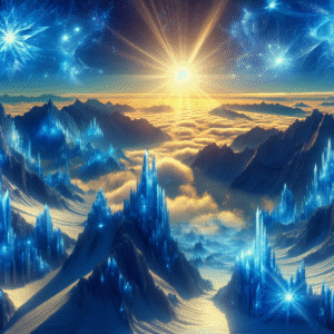 Sapphire Skies Over Crystal Peaks