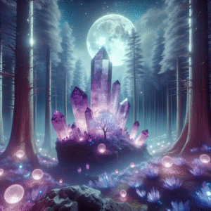 Moonlit Amethyst Forest