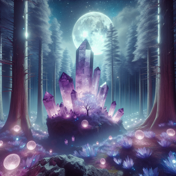 Moonlit Amethyst Forest